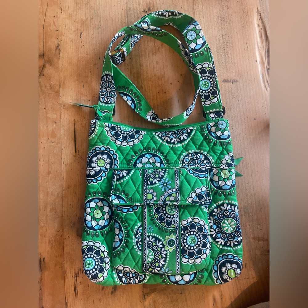 Vera Bradley Green Cupcakes Adjustable crossbody